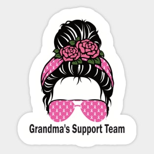 Grandma's support team..breast cancer awareness.. Sticker